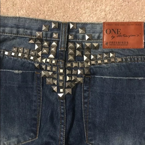 One Teaspoon Studded Freebird Jeans 0 22 - Picture 4 of 7